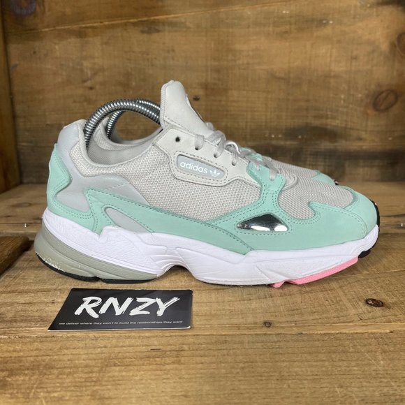 adidas Shoes - Adidas Original Falcon Grey Green Athletic Sneaker